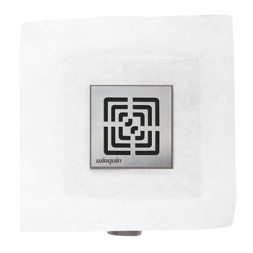 361-50160-2 Σιφώνι Slim με Σχάρα Square WIRQUIN - Image 2