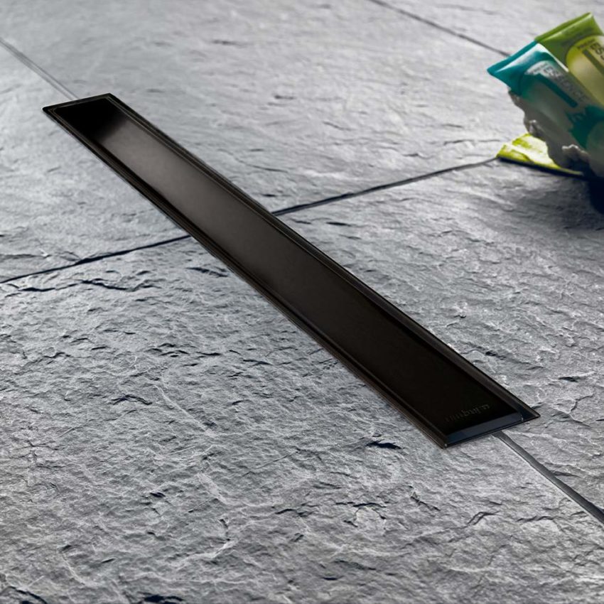 Κανάλι Ντους VENISIO Slim 50cm WIRQUIN Μαύρο Ματ - Image 1