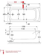 DELTA CRN Μπανιέρα 1600X700 - Image 4