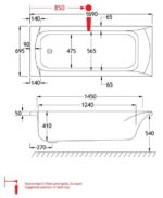 DELTA CRN Μπανιέρα 1700Χ700 - Image 4