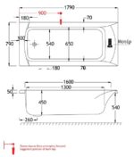 SIGMA CRN Μπανιέρα 1800Χ800 - Image 4