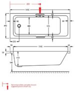 QUANTUM INTEGRA Υδρομασάζ CRN1,75HP-8 JET1700X700 με Λαβές - Image 4