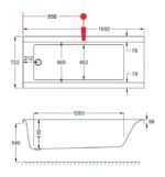 URBAN CRN Μπανιέρα 1700X725 - Image 4