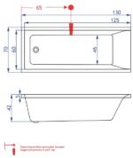 Μπανιέρα CLARISSA 1300x700 SIRENE - Image 4