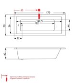 CUBIC Μπανιέρα 1700x700 SIRENE - Image 4