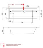 CUBIC Μπανιέρα 1700x750 SIRENE - Image 4