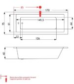 CUBIC Υδρομασάζ 0.88HP-6 JET 1700x750 SIRENE - Image 4