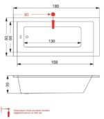 CUBIC Υδρομασάζ 0.88HP-6 JET 1800x800 SIRENE - Image 4
