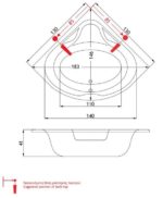 MODENA Μπανιέρα 1300 SIRENE - Image 4
