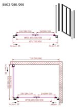 Bi-Fold PRIMUS-PLUS 80 75,5-79,5 εκ. DEVON Clear - Image 4