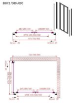 Bi-Fold PRIMUS-PLUS 90 85,5-89,5 εκ. DEVON Clear - Image 4