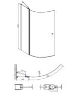 Δίπτυχο Μπανιέρας Κυρτό 120εκ PRIMUS-PLUS DEVON Clear - Image 4