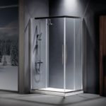 Corner Entry DEVON Flow 100x80 97-99 x 77-79 εκ. Clean-Γυαλί Χρωμέ