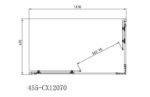 Corner Entry AXIS 120x70 117-119 x 67-69εκ. Clear - Image 5