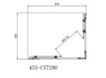 Corner Entry AXIS 72x90 69-71 x 87-89εκ. Clean-Γυαλί - Image 5