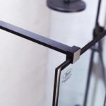 Iwis Panel 110εκ. DEVON Clear-Γυαλί 8mm DECOR Μαύρο Ματ - Image 2