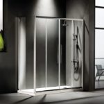 Slider 160 157-161εκ. DEVON Flow Clean-Γυαλί Χρωμέ