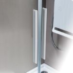 Slider 170 167-171εκ. DEVON Flow Clean-Γυαλί Λευκό Ματ - Image 3