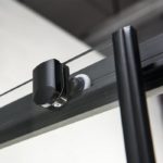 Slider 100 97-101εκ. DEVON Flow Clean-Γυαλί Μαύρο Ματ - Image 2