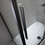 Slider 130 127-131εκ. DEVON Flow Clean-Γυαλί Μαύρο Ματ - Image 3