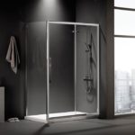 Slider 150 147-151εκ. DEVON Flow Clean-Γυαλί Χρωμέ
