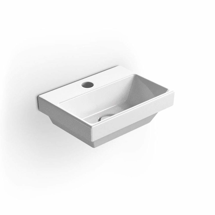 Νιπτήρας NORM 35x26 1 Οπή GSI Λευκό - Image 1