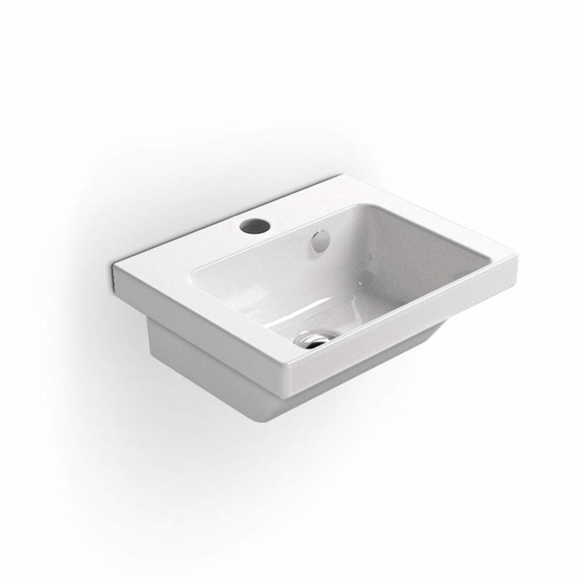 Νιπτήρας NORM 42x34 1 Οπή GSI Λευκό 8685 - Image 1