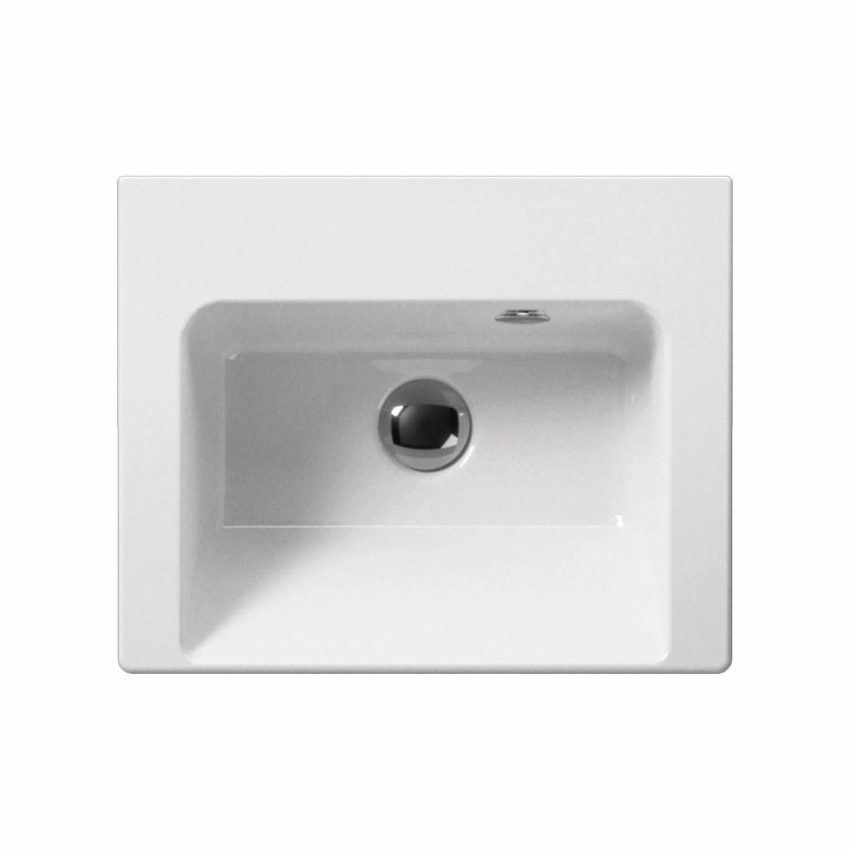 Νιπτήρας NORM 42x34 1 Οπή GSI Λευκό 8685 - Image 2