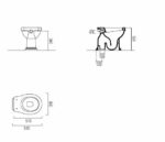 Κομπλέ Λεκάνη ΥΠ Κ/Σ Classic/54 + Κάλυμμα MS87C Λευκό S/C GSI - Image 4