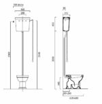 Κομπλέ Λεκάνη ΥΠ Κ/Σ Classic + Καζανάκι Υ/Κ + Mηχανισμός + Κάλυμμα MS87C Λευκό S/C - Image 4