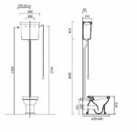 Κομπλέ Λεκάνη ΥΠ Π/Σ CLASSIC+ Καζανάκι Υ/Κ + Mηχανισμός + Κάλυμμα MS87C Λευκό S/C - Image 4