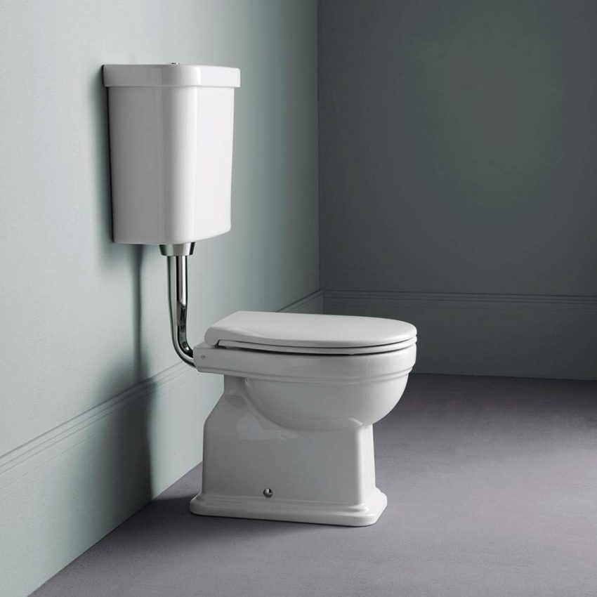 500-871100MC-300-1 Κομπλέ Λεκάνη ΥΠ Π/Σ CLASSIC+ Καζανάκι Χ/Κ + Mηχανισμός + Κάλυμμα MS87C Λευκό S/C - Image 1