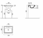 Νιπτήρας CLASSIC 60x46 1 Οπή + 2 Προχαραγμένες GSI Λευκό - Image 4