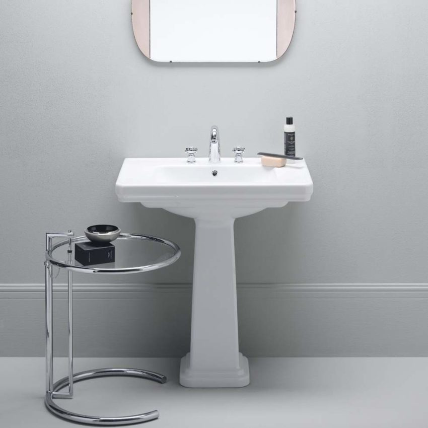 500-8787-300-1 Νιπτήρας CLASSIC 75x50 1 Οπή + 2 Προχαραγμένες GSI Λευκό - Image 1