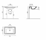 Νιπτήρας CLASSIC 75x50 1 Οπή + 2 Προχαραγμένες GSI Λευκό - Image 4