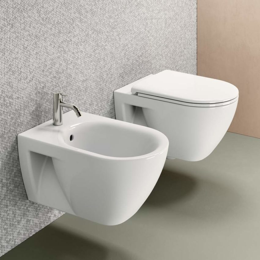 500-881100C-300-1 Κομπλέ Κρεμαστή Λεκάνη PURA/55 SwirlFlush + Κάλυμμα MS99C S/C GSI - Image 1