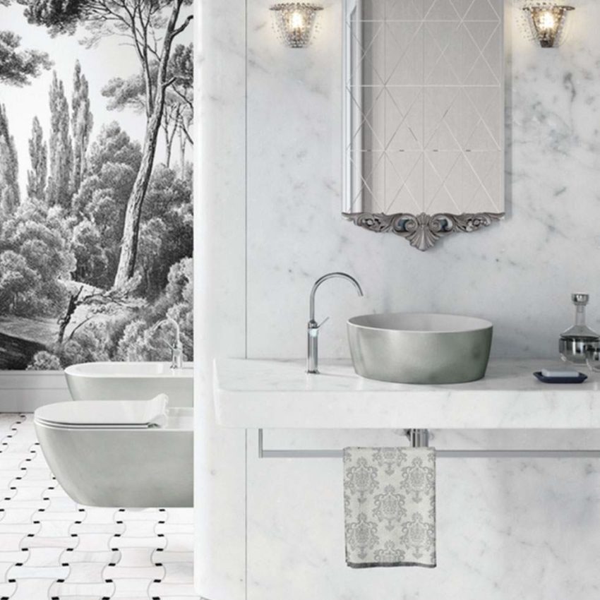 Κομπλέ Κρεμαστή Λεκάνη PURA/55 SwirlFlush + Κάλυμμα MS86SC Slim S/C GSI Platinum/Λευκό - Image 2