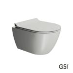 Κομπλέ Κρεμαστή Λεκάνη PURA/50 SwirlFlush + Κάλυμμα MS86SC Slim S/C GSI Cenere