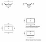 Νιπτήρας KUBE 60x37 Υποένθετος + FISSK GSI Λευκό - Image 3