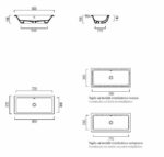 Νιπτήρας KUBE 80x37 Υποένθετος + FISSK GSI Λευκό - Image 2