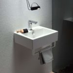 Νιπτήρας KUBE 45x35 1 Οπή + 2 Προχαραγμένες GSI Λευκό - Image 3