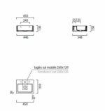 Νιπτήρας KUBE 45x35 1 Οπή + 2 Προχαραγμένες GSI Λευκό - Image 4