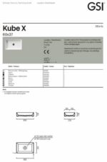 Νιπτήρας KUBE-X 60x37 GSI Λευκό - Image 2