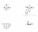 Νιπτήρας KUBE-X 45x35 1 Οπή + 2 Προχαραγμένες GSI Λευκό - Image 4