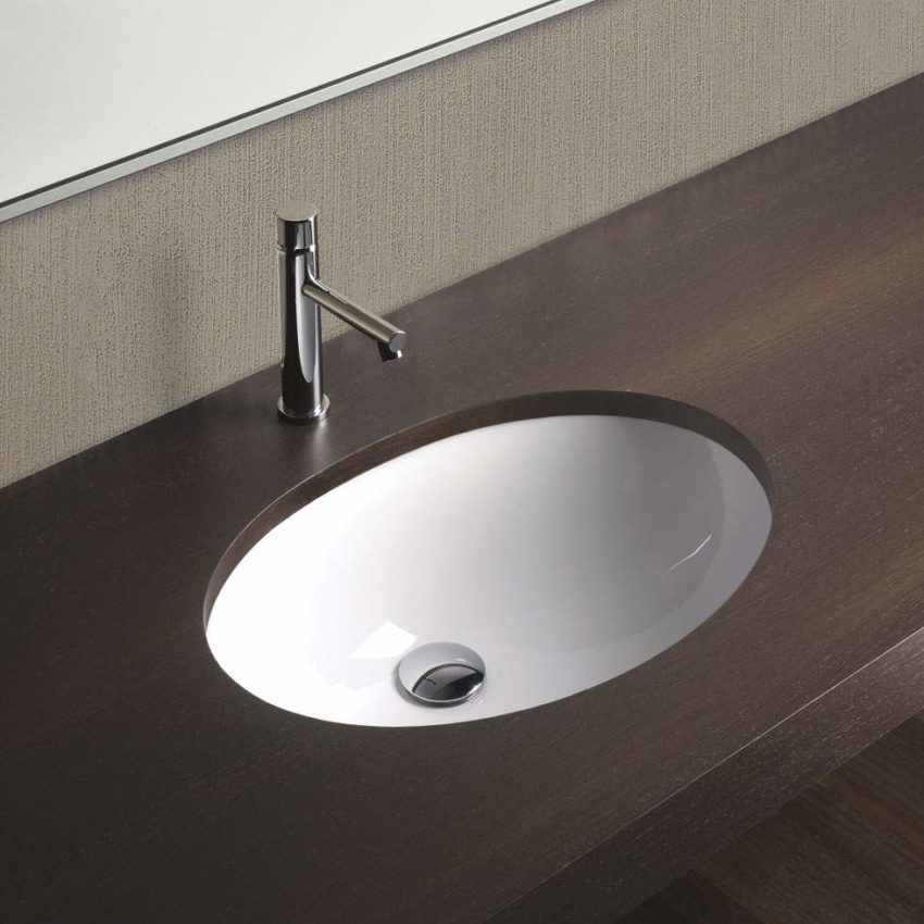 500-MVULCN-300-1 Νιπτήρας VULCANO Υποένθετος 57x42 GSI Λευκό - Image 1