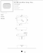 Νιπτήρας GLAM 56x39 SCARABEO Ocean (Blu) - Image 2