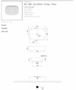 Νιπτήρας GLAM 56x39 SCARABEO Antique Pink (Rosa) - Image 2