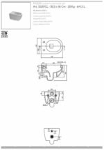 Κομπλέ Κρεμαστή Λεκάνη + Κάλυμμα Αποσπώμενο SLIM S/C MOON/50,5 Clean-Flush SCARABEO Ocean (Blu) - Image 2
