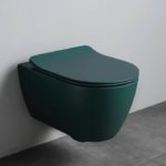 Κομπλέ Κρεμαστή Λεκάνη + Κάλυμμα Αποσπώμενο SLIM S/C MOON/50,5 Clean-Flush SCARABEO Musk (Verde)