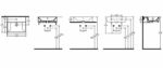 Νιπτήρας TETRA N 50x42 1 Οπή BIANCO CERAMICA Λευκό - Image 2